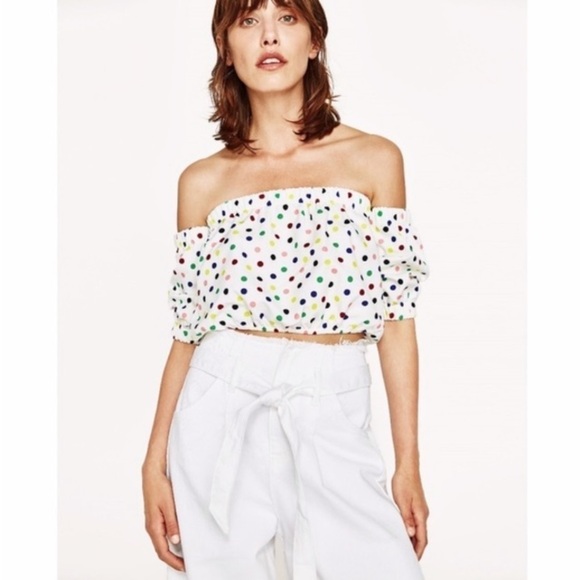 ZARA Wide Leg Jeans Denim Cropped Belted High Waist Summer Spring elevated basic - Picture 2 of 16